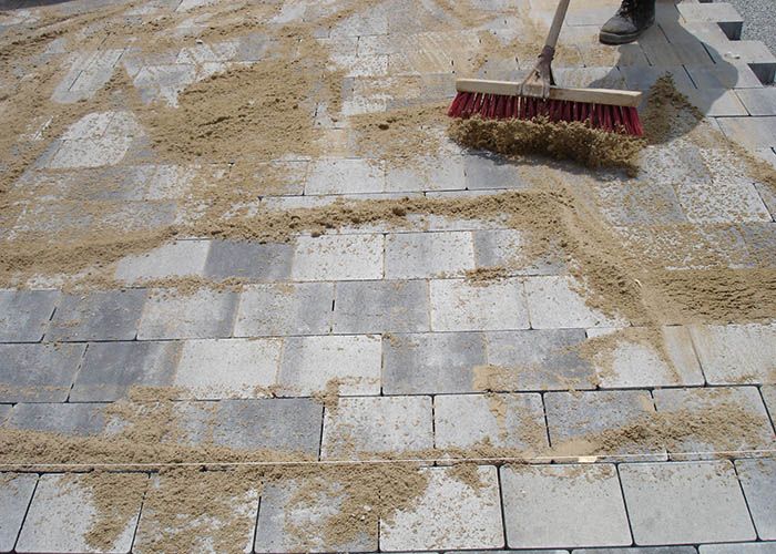 relleno de juntas con arena